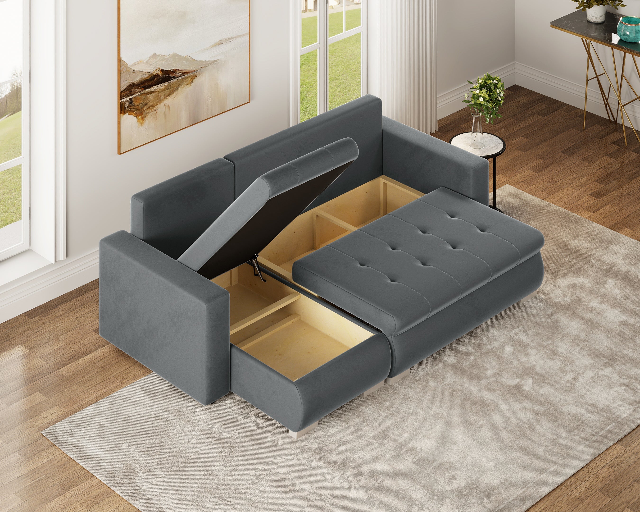 Minkštas kampas LOKO DRYŽUOTAS